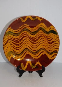 BREININGER ROBESONIA PA REDWARE 10 1/2" SHALLOW PLATE DISH - Picture 1 of 2