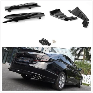 AKASAKA Black Rear Bumper Side Lip Molding Trim For Honda Accord 2018-2019 2021 - Picture 1 of 6