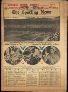 SPORTING NEWS 10/4 1945 World Series Edition Tigers v Cubs; Ike at game - Picture 1 of 1