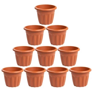 (Set of 10) 33cm Round Garden Planter Flower Plant Indoor Outdoor Cafe Balcony - Picture 1 of 12