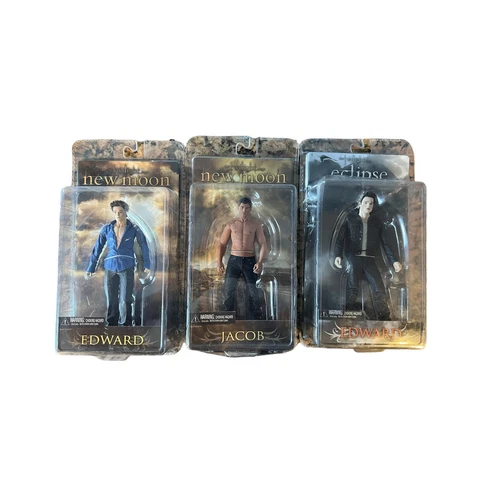 Neca Lot (3) Twilight & New Moon Edward Cullen Jacob Figures Sealed Cover