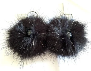 NUEVO SIN ETIQUETAS KIPLING Lote De Dos (2) Monos POMPÓN Negros BENJI Llavero Llavero Bolso Dije - Imagen 1 de 2