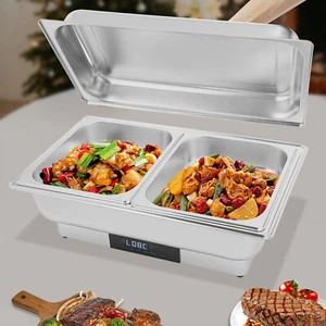 600W 9L Elektrischer Chafing Dish Buffet Servierer Speisenwärmer mit Temperaturregelung - Bild 1 von 16