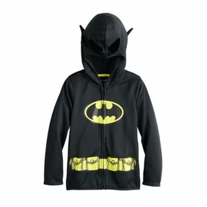 NWT Kids DC Comics Batman Boy Girl Costume Hoodie Jacket 5 6 7 8 10 12 Mask - Picture 1 of 1