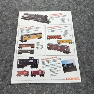 Folleto Lionel de una página original de colección Penn Central Spirit del '76 Tío Sam - Imagen 1 de 6