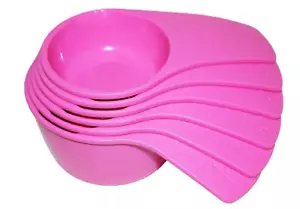 TUPPERWARE MEASURING MATES SET 6 CUPS Pink NEW - Picture 1 of 1