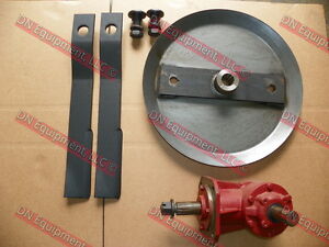 4' Rotary Cutter Kit Gear Box 1:1.466 Ratio HD Blade Pan, Blades and Blade Bolts