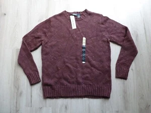 Vintage Y2k Cherokee Ramie Blend Knit Sweater Size XL Maroon Old Deadstock NWT - Picture 1 of 9