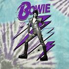 NEW David Bowie size 2XL Ziggy Stardust Graphic Tee Green Tie Dye Glam Holes