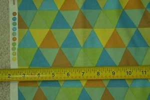 31" Long x 44", Bright Triangles on Quilt Cotton, Andover/Thomas Knauer, M6783 - Picture 1 of 6