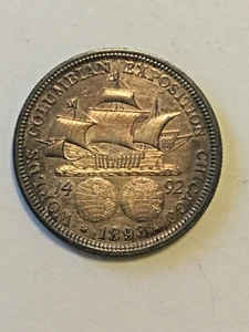Mezzo dollaro colombiano 1892/1892. Doppio Die Data Errore Tonificazione Alta Qualità - Foto 1 di 12