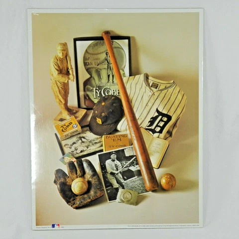 New TY COBB The Georgia Peach 1993 MLB 11 x 14  Poster Print Collage No. 8 Cover