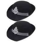 2 Pcs Officer Role Play Toy Funny Party Cop Cap Clothing