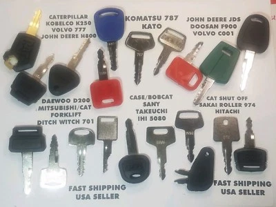 (20) Operator Training Keys CAT, Bobcat, Volvo, JD JDS Komatsu, JCB, New Holland - Image 1 of 4