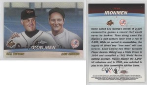 2001 Topps Chrome Combos Refractor Cal Ripken Jr Lou Gehrig #TC16 HOF