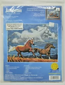 Janlynn Kit Punto de Cruz Contado El Espíritu del Caballo 14” x 11” NUEVO Sellado - Imagen 1 de 2