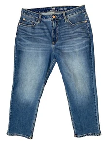 Pantalones de mezclilla capri Lee Riders para mujer talla 14M tiro medio elásticos lavado E425 - Imagen 1 de 10