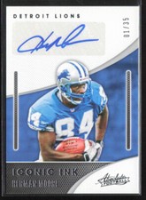 Herman Moore 2020 Panini Absolute Iconic Ink Auto Autograph #01/35 BOOKEND