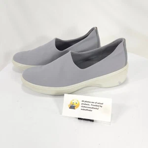 Ecco Nylon Slip On Casual Shoe Womens Size 9.5 Gray White - Picture 1 of 9