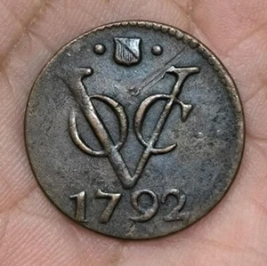 1792 Dutch Netherlands Voc Duit Utrecht New York Penny Scarce Date Coin_L11 - Picture 1 of 4