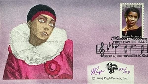 Pugh Hand Painted 3896 Marian Anderson Black Heritage At Lincoln Memorial  - Picture 1 of 2