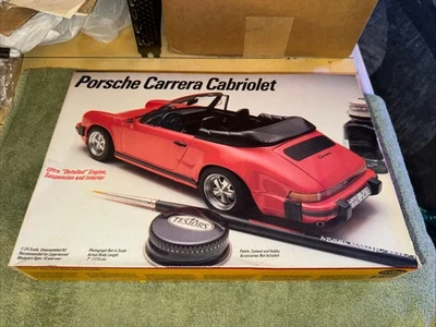 Testor Porsche Carrera Cabriolet Model Kit #388 Sealed Contents Never Used - Image 1 of 4