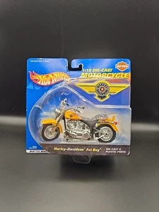 2000 Hot Wheels Motorrad Harley Davidson Fat Boy gelb - Bild 1 von 8