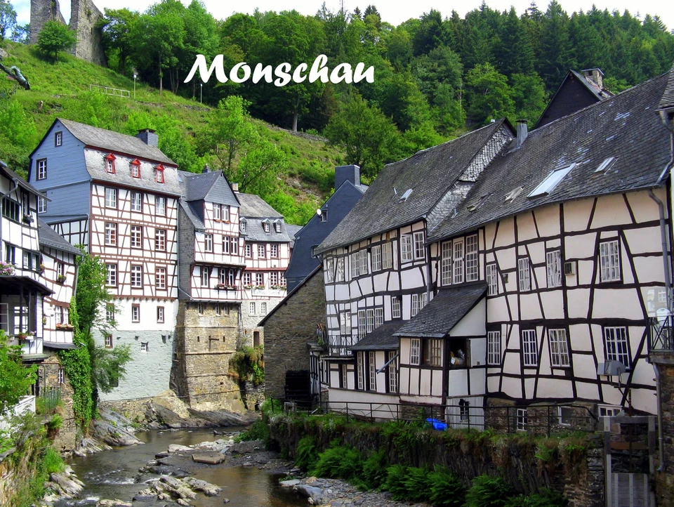 Fridge Magnet Monschau - Half-Timbered Idyll in the Eifel | Souvenir & Gift - Image 1 of 1