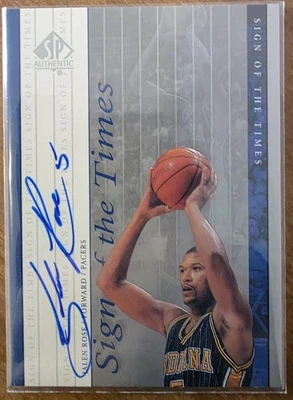 1999-00 SP Authentic - Sign of the Times Jalen Rose #JR (AU) Pacers - Image 1 of 2