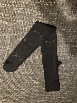 Strumpfhose Esmara Größe M schwarz Weihnachten Rentier Schneeflocken - Bild 1 von 3