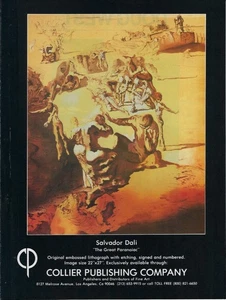 SALVADOR DALI El Gran Paranoico Litografía en Relieve Editor Publicidad Impresa 1984 - Imagen 1 de 1