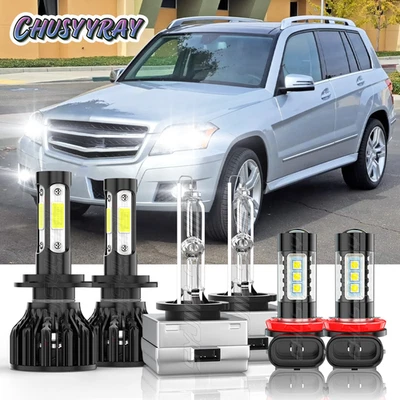 Kit de 6 faros LED + combo de faros antiniebla para Mercedes-Benz GLK350 2009-2012 Foto 1 de 4