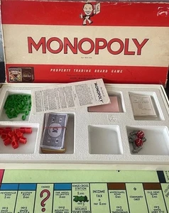 Vintage Monopoly Board Game By Waddingtons Original 1961 1960s Complete & GC - Picture 1 of 10