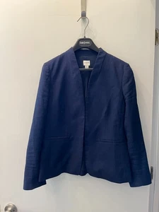 NICE! J. Crew Size 8 Going-out Blazer in Stretch Twill Navy - Picture 1 of 3