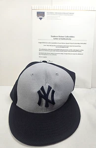 Brian McCann NY Yankees 2016 Game-Used #34 Road Batting Practice Hat Steiner COA - Picture 1 of 17