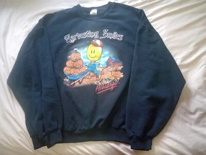 Pumpkin Spooky Vintage Jerseez Harvesting Smiles Black Crewneck XL Halloween - Picture 1 of 5