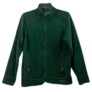 Double Diamond Mens Full Zip Jacket Size L Green Fleece Zipper Pockets - Picture 1 of 15
