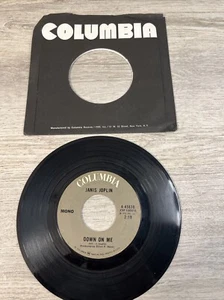 Janis Joplin "Down On Me" Columbia 4-45630 Mono Vinyl 45RPM Cleaned/Tested VG+ - Picture 1 of 5