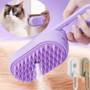 1 PC 3-In-1 Electric Pet Brush - Steam, Massage & Hair Removal for Dogs/Cats! - Picture 1 of 6