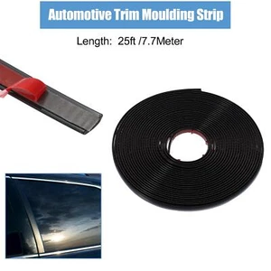 1/4" 25ft Automotive Trim Car Trunk Body Side Door Bumper Protector Strip Black - Picture 1 of 6