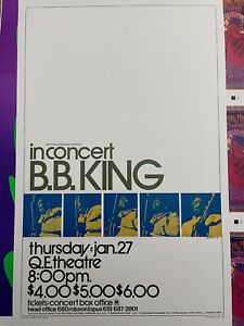 BB King 1972 Concert Poster by 1960s artist Bob Masse 2nd print