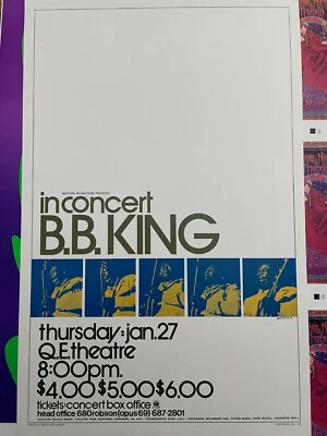 BB King 1972 Concert Poster by 1960s artist Bob Masse 2nd print - Image 1 of 4