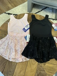 New! Motionwear 2 Dance Leotards With 2 Skirts Child Medium - Picture 1 of 10