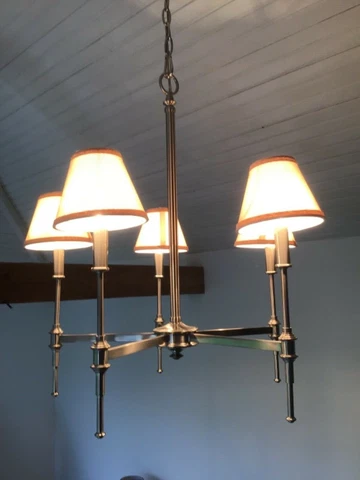 Five Arm Chandelier in Antique Nickel from Restoration Hardware Cover