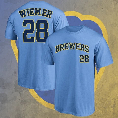 Milwaukee Brewers Joey Wiemer Baseball Player T-Shirt Gift Fan S-3XL Cover