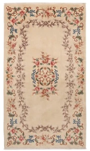 China Handgeknüpfter Orientteppich 212x120 cm-Fine,Chinese,Carpet,Rug,Beige - Picture 1 of 11