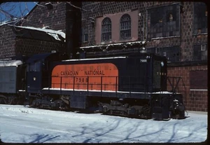 BH.DDB3.CN1121 Original Slide Canadian National MLW S2 #7988 at Toronto, ON - Picture 1 of 1