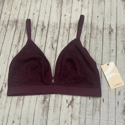 All.You. Sujetador bralette de encaje LIVELY para mujer tetona S ciruela púrpura talla 1 inalámbrico Foto 1 de 4
