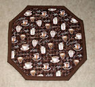 NEW Handmade Table Mat Candle Mat Coffee Latte Java 17" Square Brown Quilted
