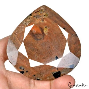 Certified 1420 Cts Natural Untreated Brown Sapphire Pear Faceted Huge Lopse Gem - Picture 1 of 7